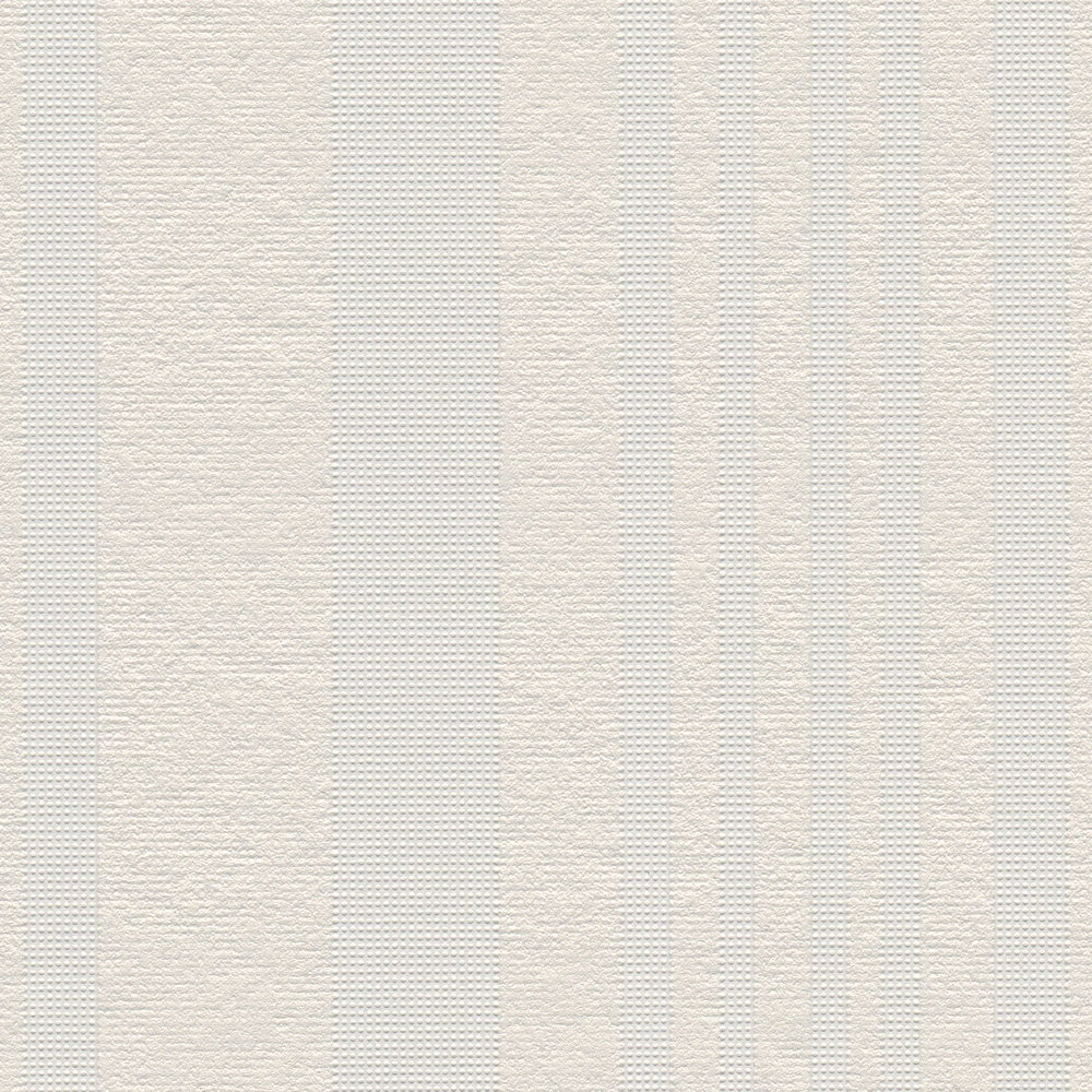             Striped wallpaper to paint over - white
        