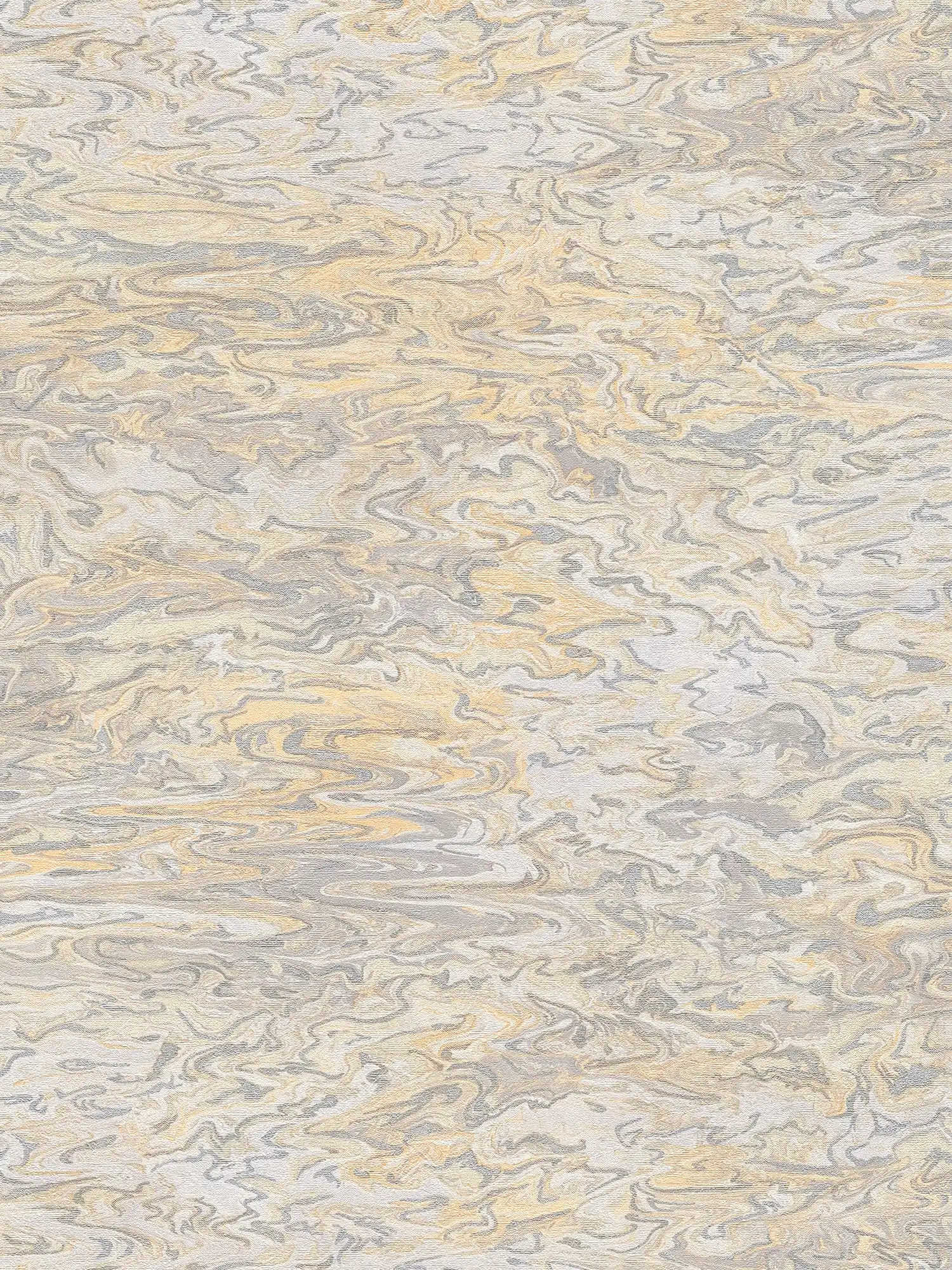 Papier peint marbré design abstrait - beige, gris, crème
