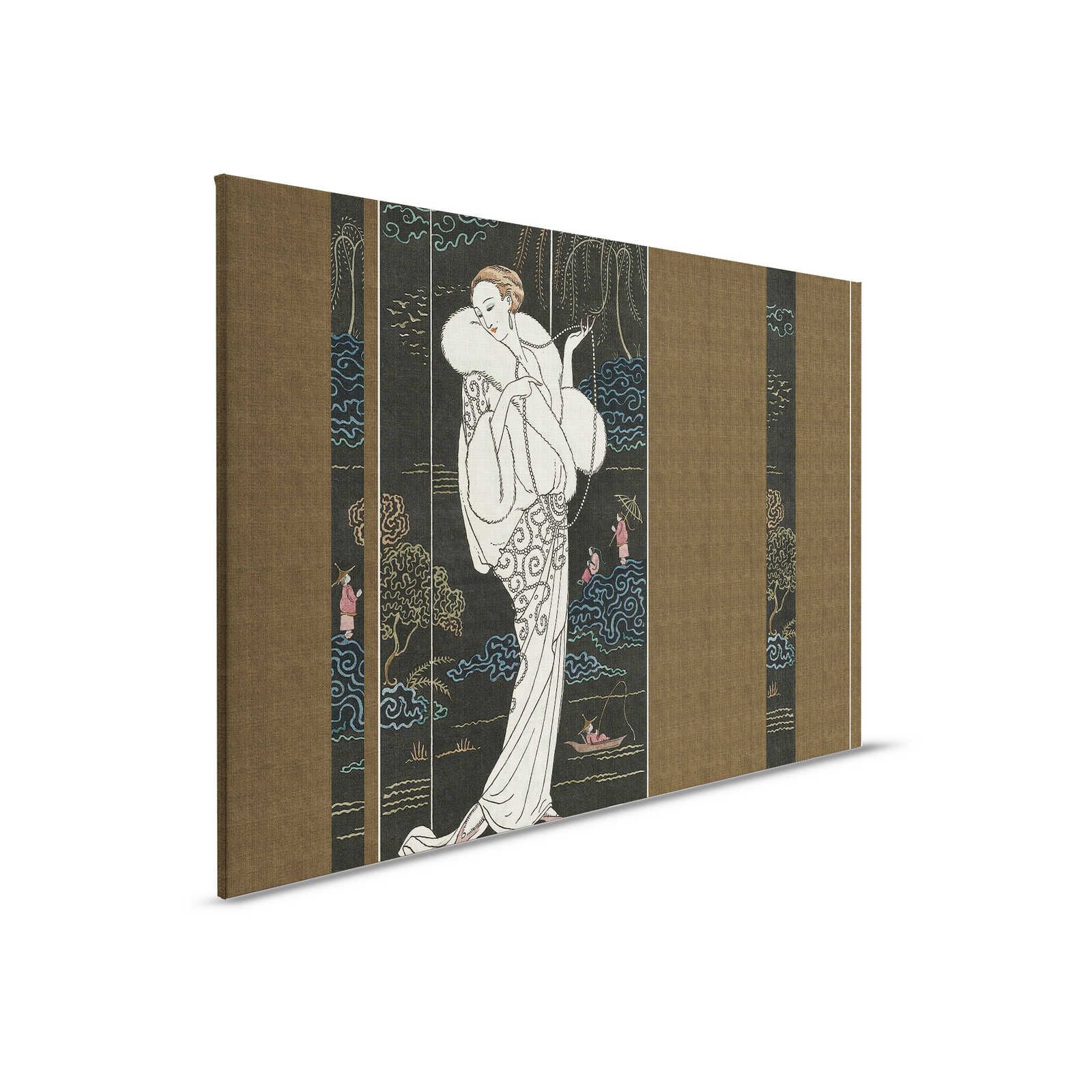         Adlon 4 - Canvas painting Black-Brown Asian Retro Design - 0,90 m x 0,60 m
    