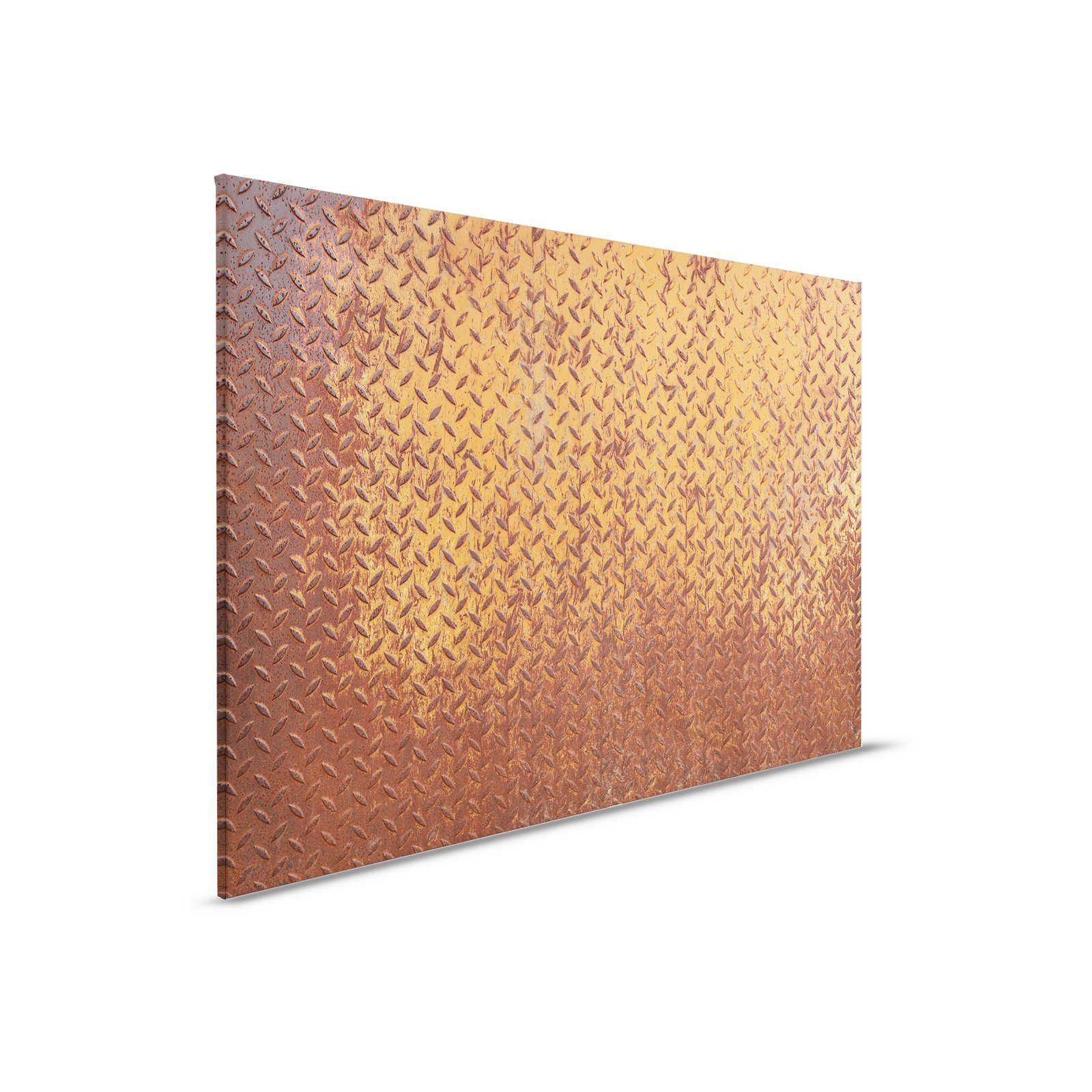         Metal Canvas Painting Steel Plate Rust with Diamond Pattern - 0.90 m x 0.60 m
    