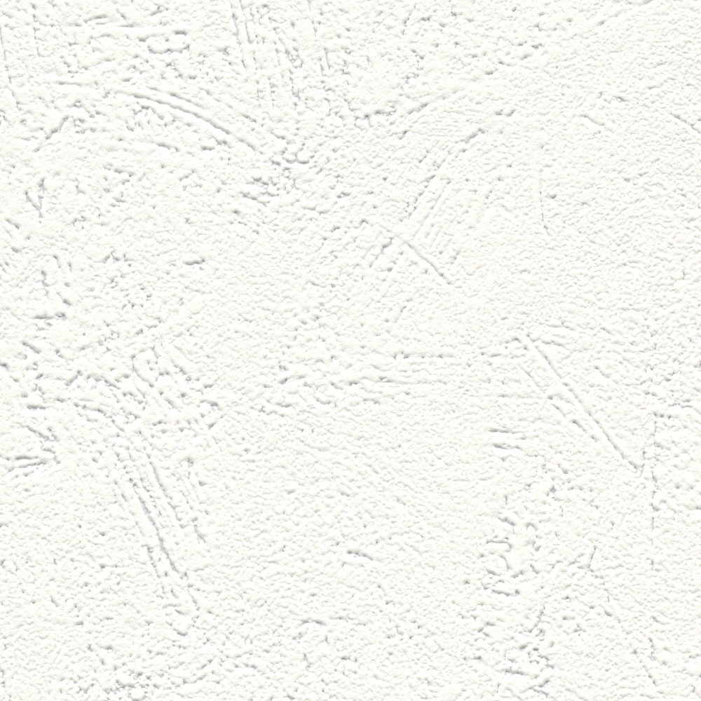             Papier peint texture rugueuse crépi et éléments géométriques - Peut être peint, blanc
        