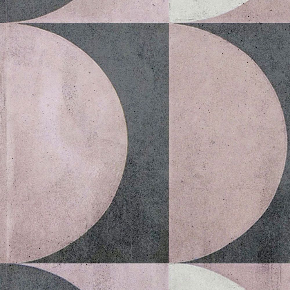             Photo wallpaper »julek 1« - retro pattern in concrete look - grey, lilac | Smooth, slightly shiny premium non-woven fabric
        