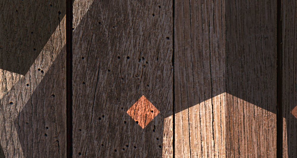             Born to Be Wild 1 - Board Wallpaper with Bears - Wooden Panels Wide - Beige, Brown | Matt Smooth Vliesbehang
        