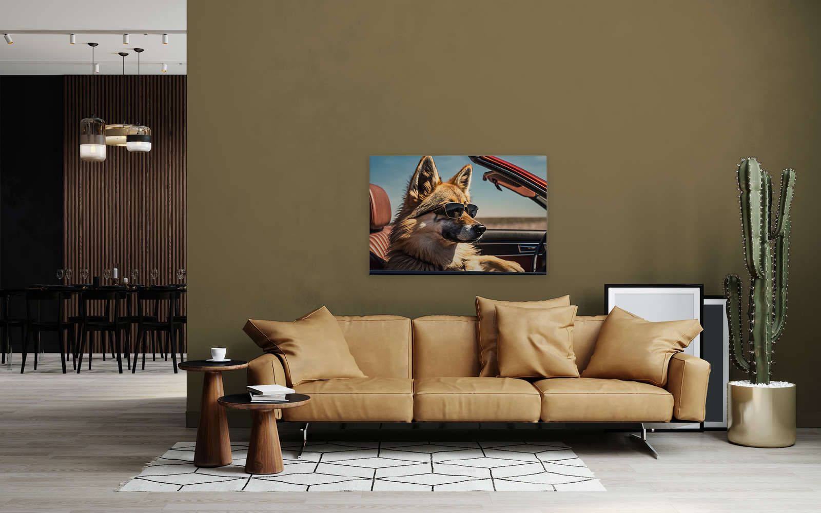             KI canvas picture »crusing wolf« - 120 cm x 80 cm
        