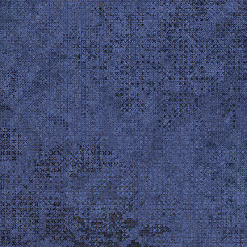         Photo wallpaper cross pattern in pixel style - blue, black
    