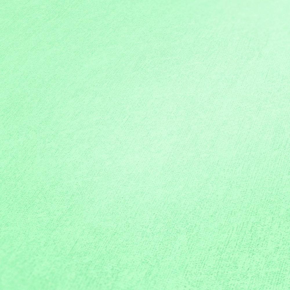             Papier peint intissé vert pastel uni pour chambre d'enfant - Vert
        