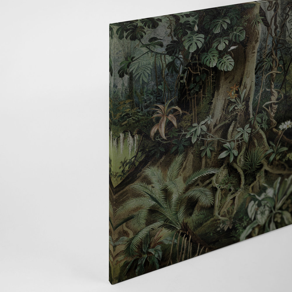             Jungle canvas picture in drawing style | walls by patel - 0,90 m x 0,60 m
        