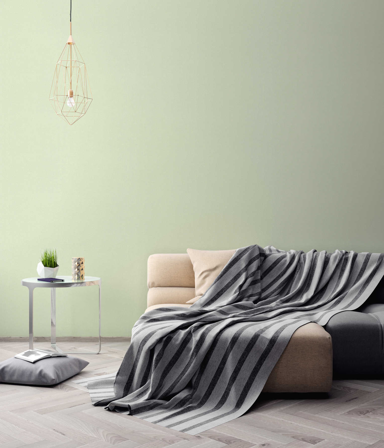             Pastel wallpaper light green with structure embossed pattern
        
