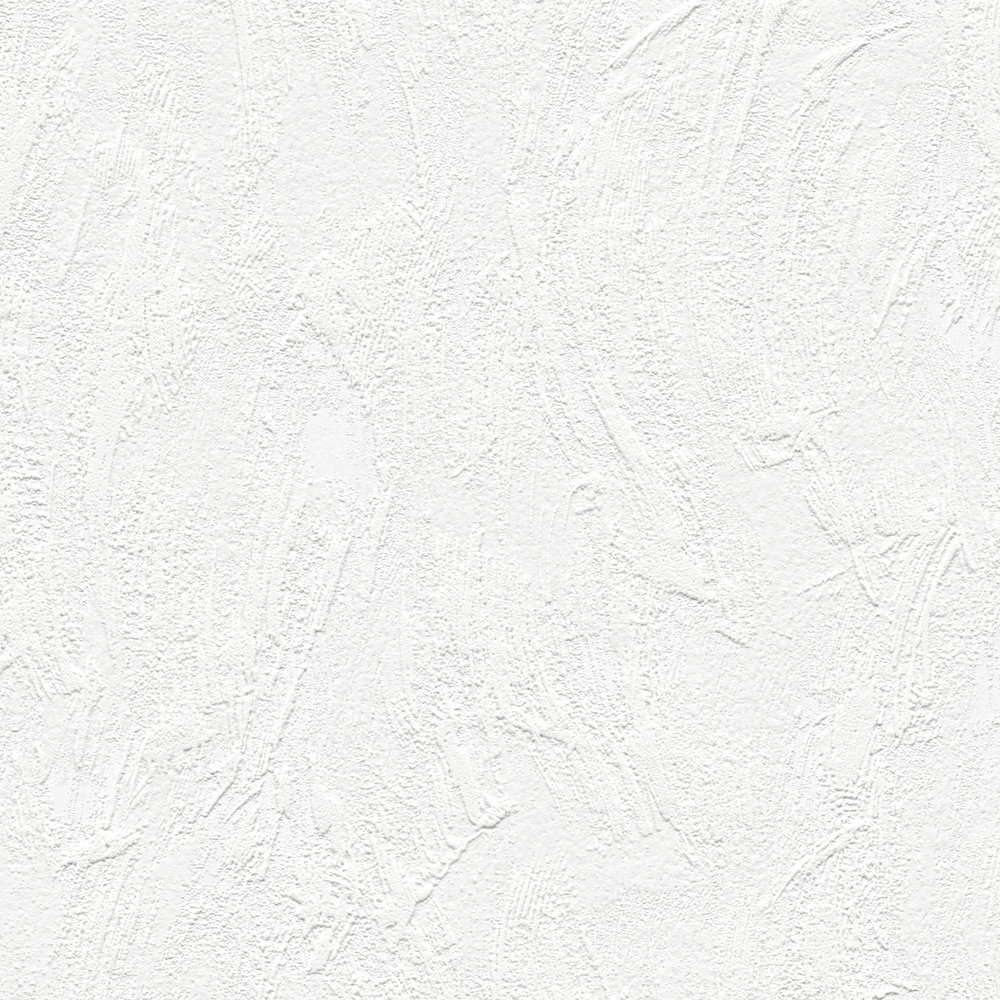             White wallpaper with classic plaster look - white
        
