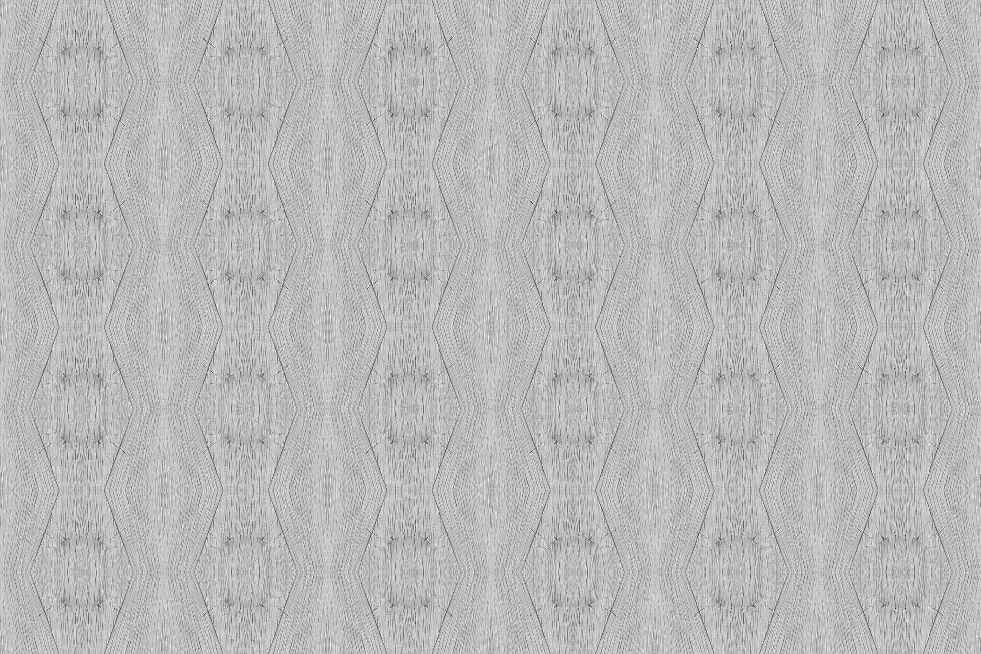             Papier peint graphique avec motif kaléidoscope gris sur intissé lisse mat
        