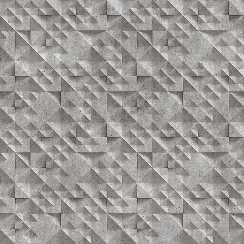 Concrete 2 - Carta da parati a losanghe in cemento 3D - grigio, nero | perlescente in pile liscio
