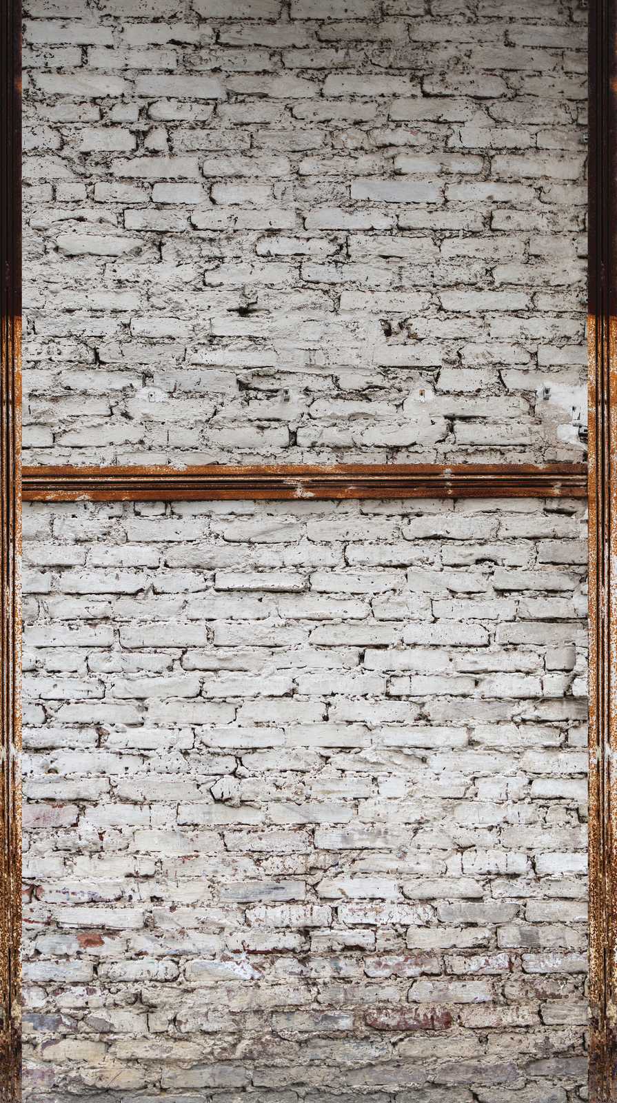             Behang nieuwigheid - stenen muur motief behang 3D witte baksteen
        