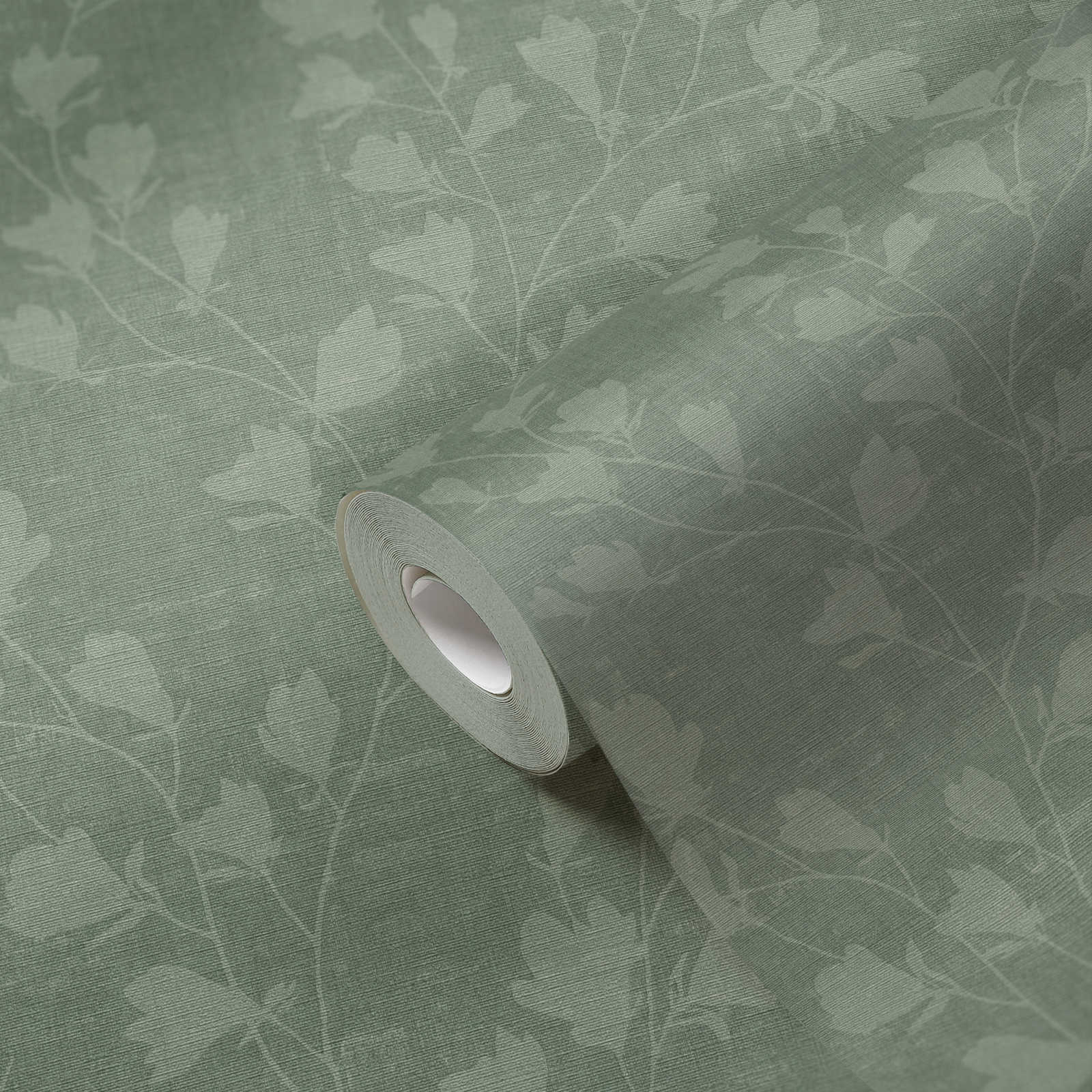             Papier peint naturel avec motif de feuilles - vert
        
