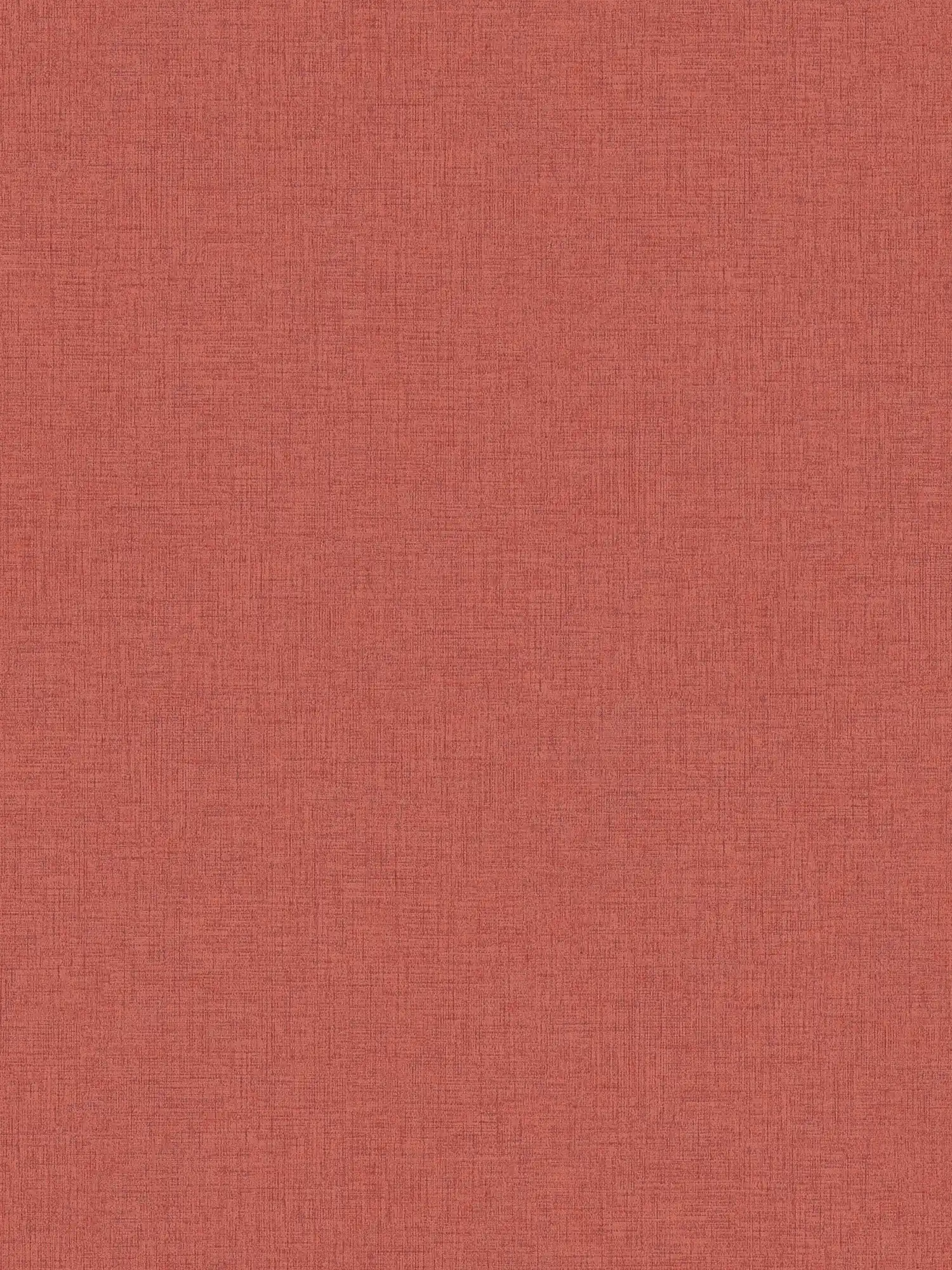 Non-woven wallpaper plain with textile look - red
