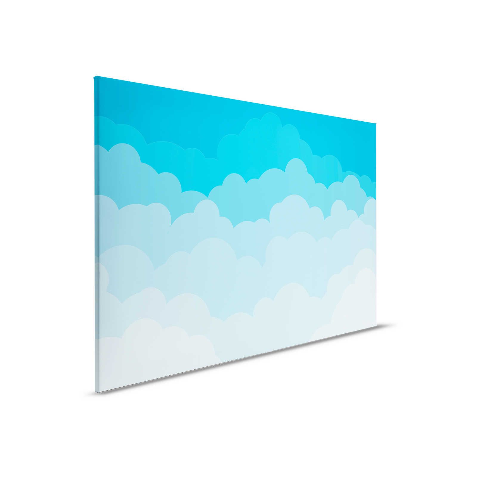         Canvas Sky with Clouds in Comic Style - 90 cm x 60 cm
    