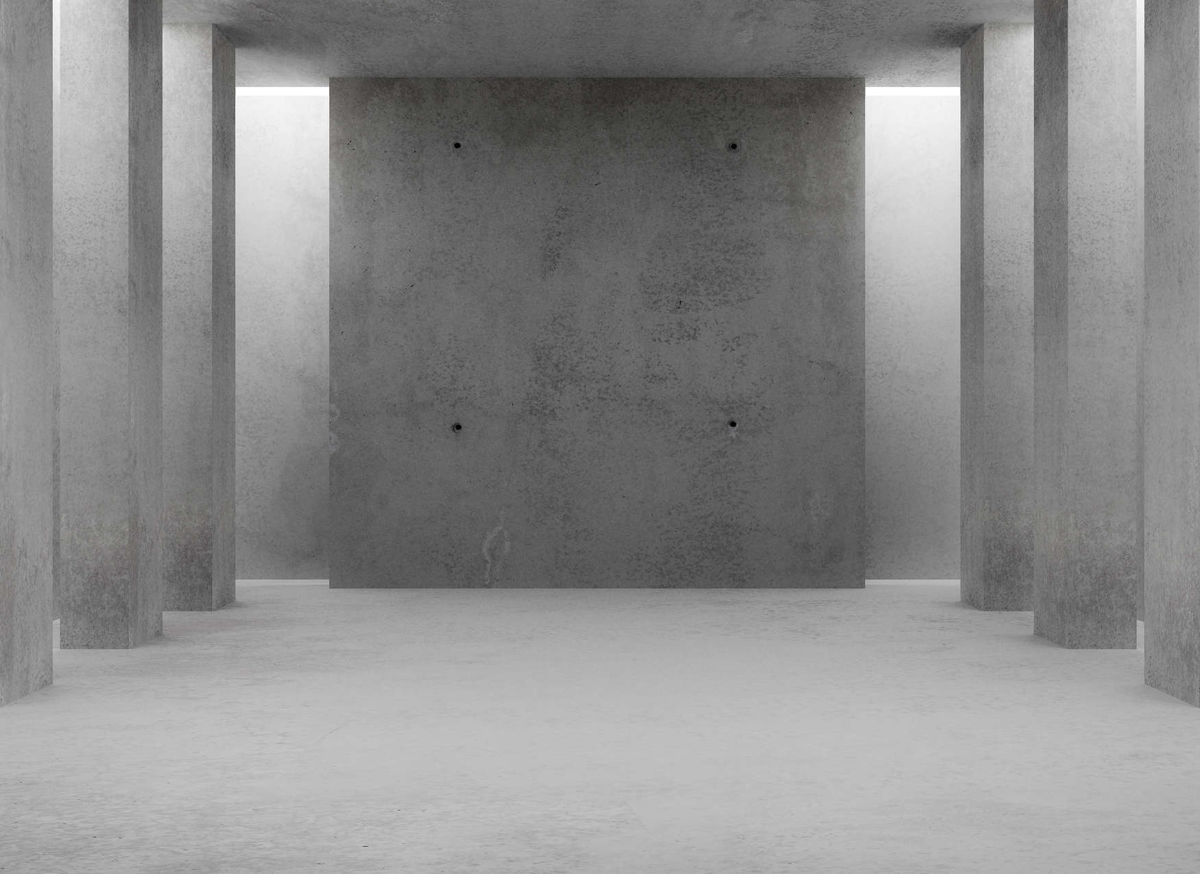             Photo wallpaper with a 3D concrete room - Grey
        