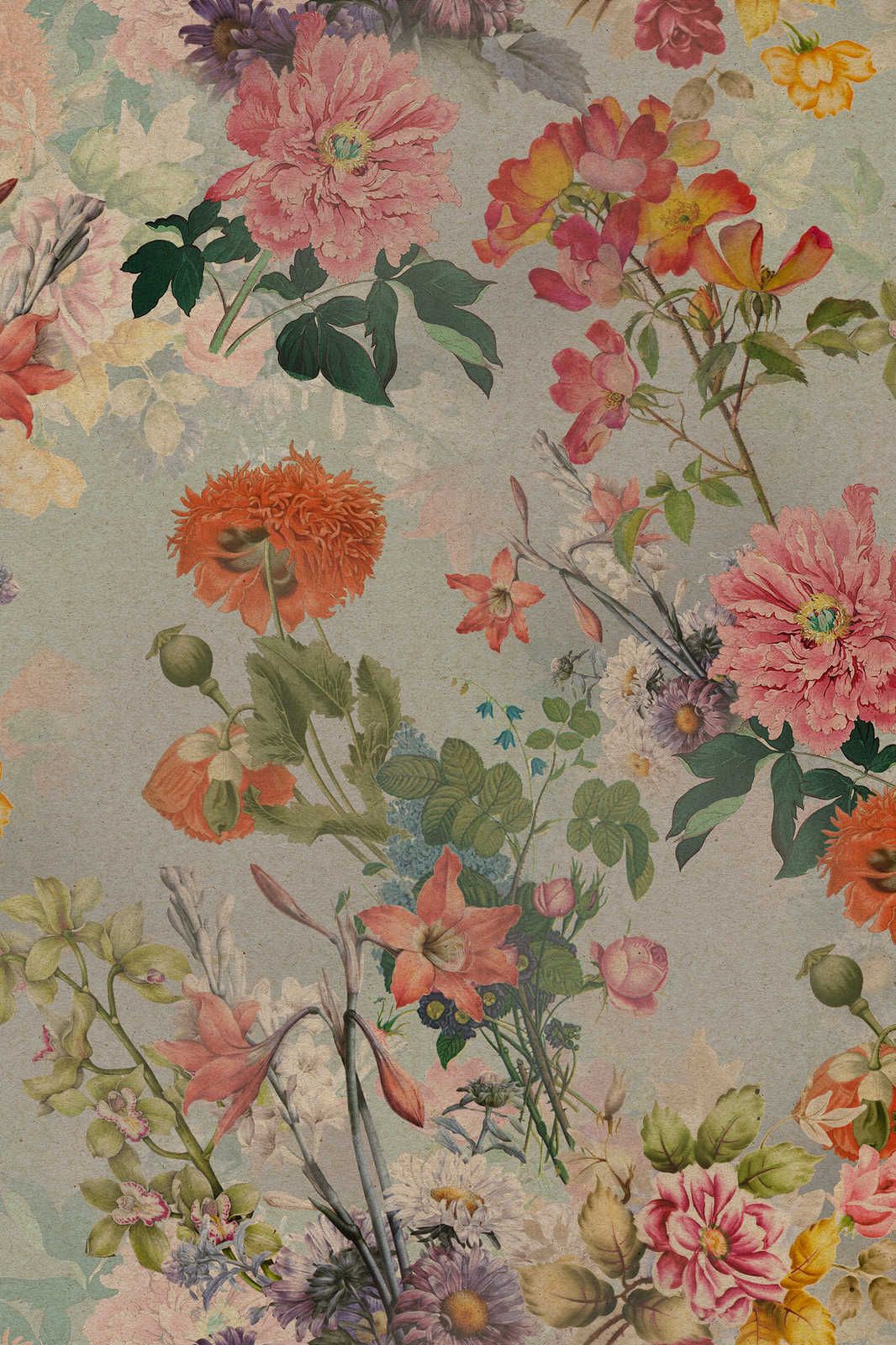             Amelies Home 1 - Quadro su tela in stile rustico romantico con fiori d'epoca - 1,20 m x 0,80 m
        