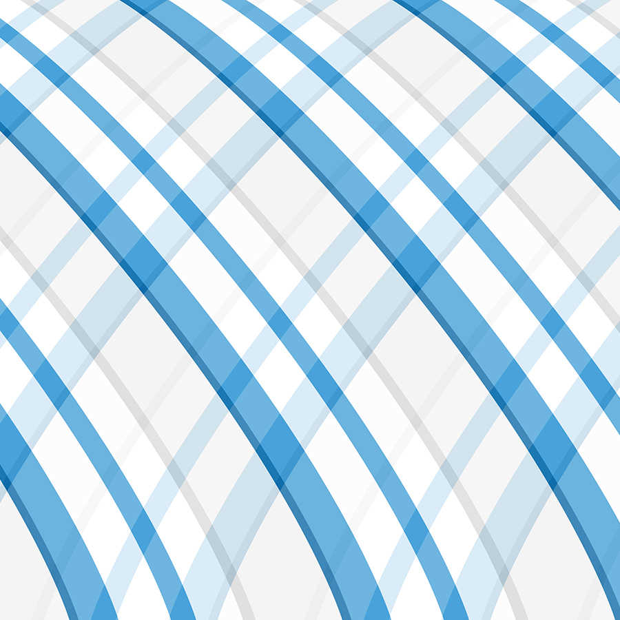 Designbehang met ronde strepen blauw op mat glad vlies
