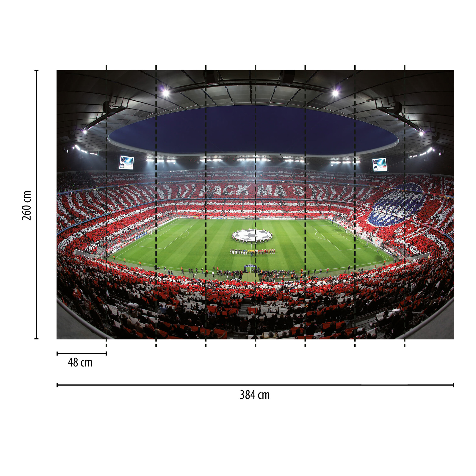             Papier peint panoramique FC Bayern Stadium & Fan Choreographie
        