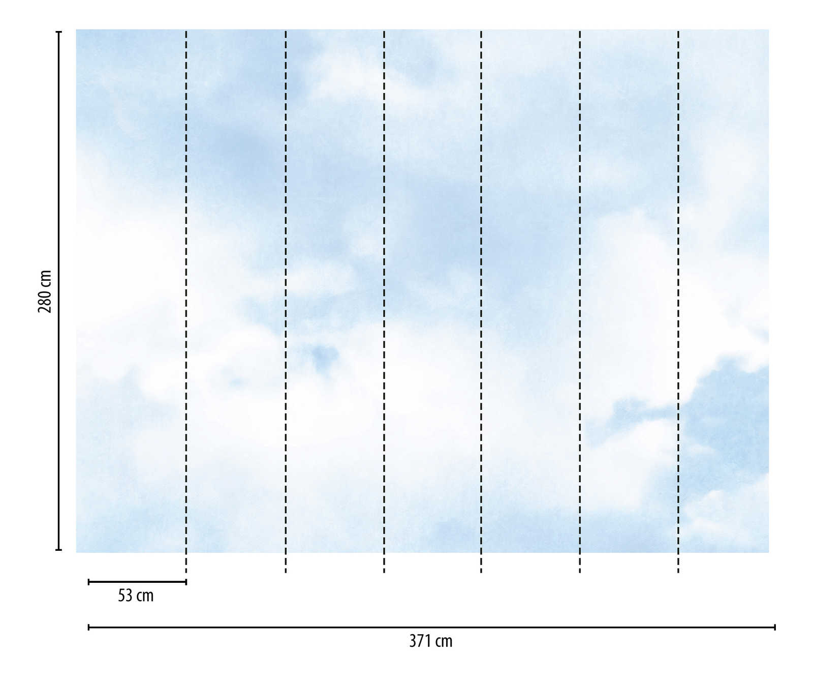             Papeles pintados novedad | papel pintado motivo cielo azul con nubes
        
