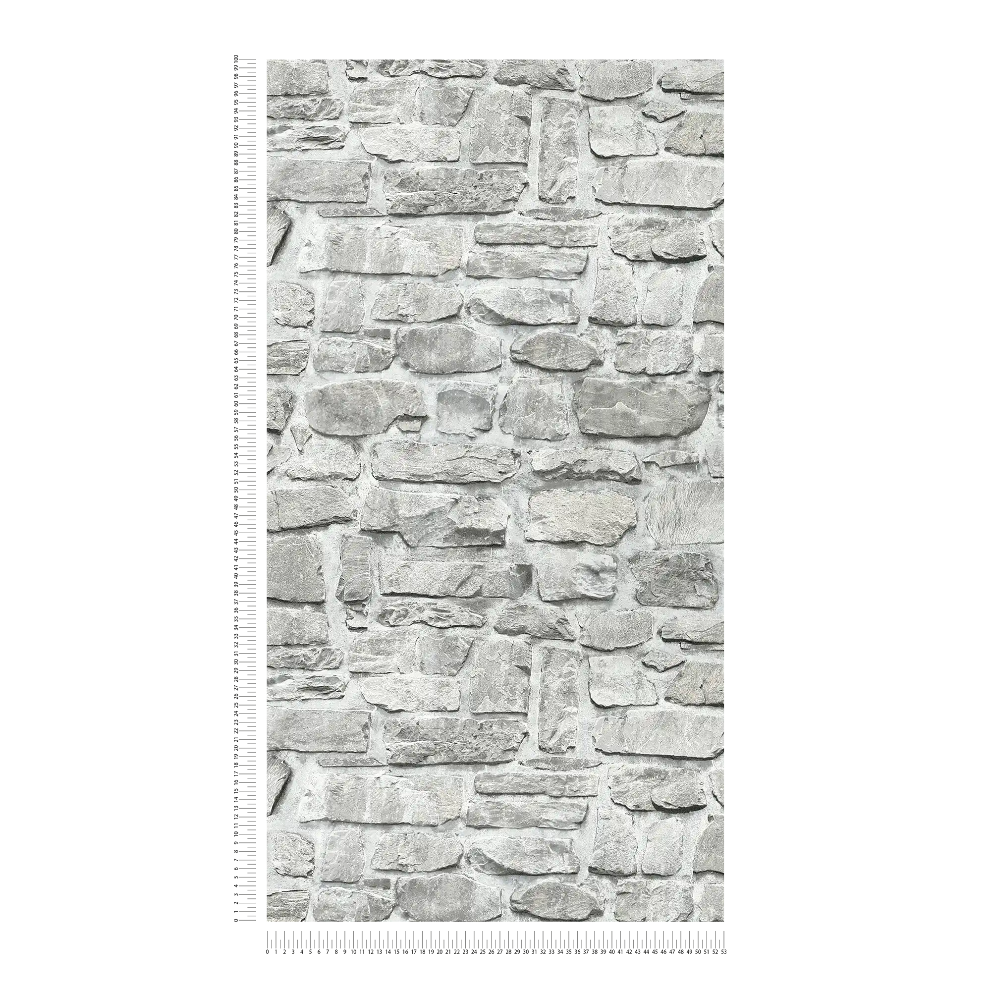             Stone non-woven wallpaper with natural stone pattern - grey, beige
        