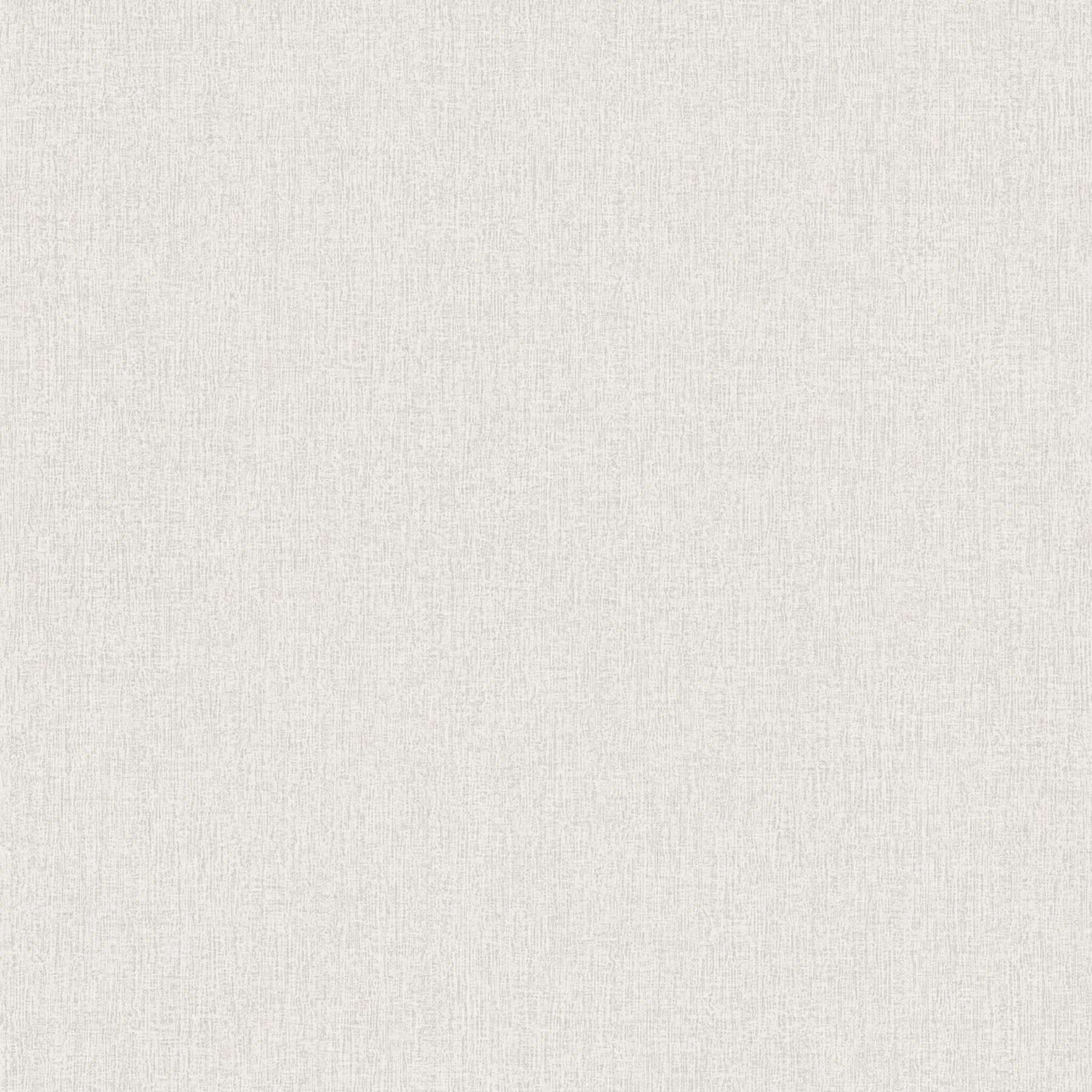 Papier peint uni chiné, avec structure tissée - blanc, gris
