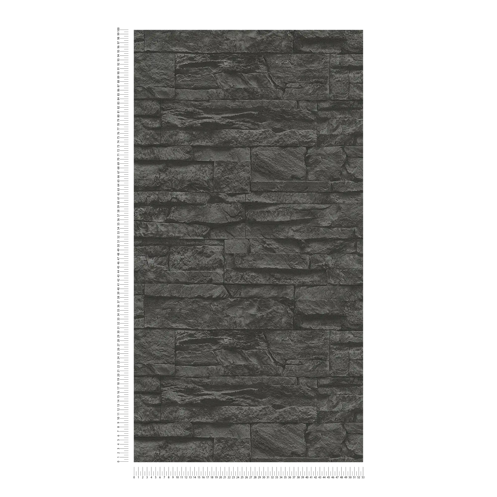             Papier peint noir imitation pierre riche en détails & réaliste - gris, noir
        