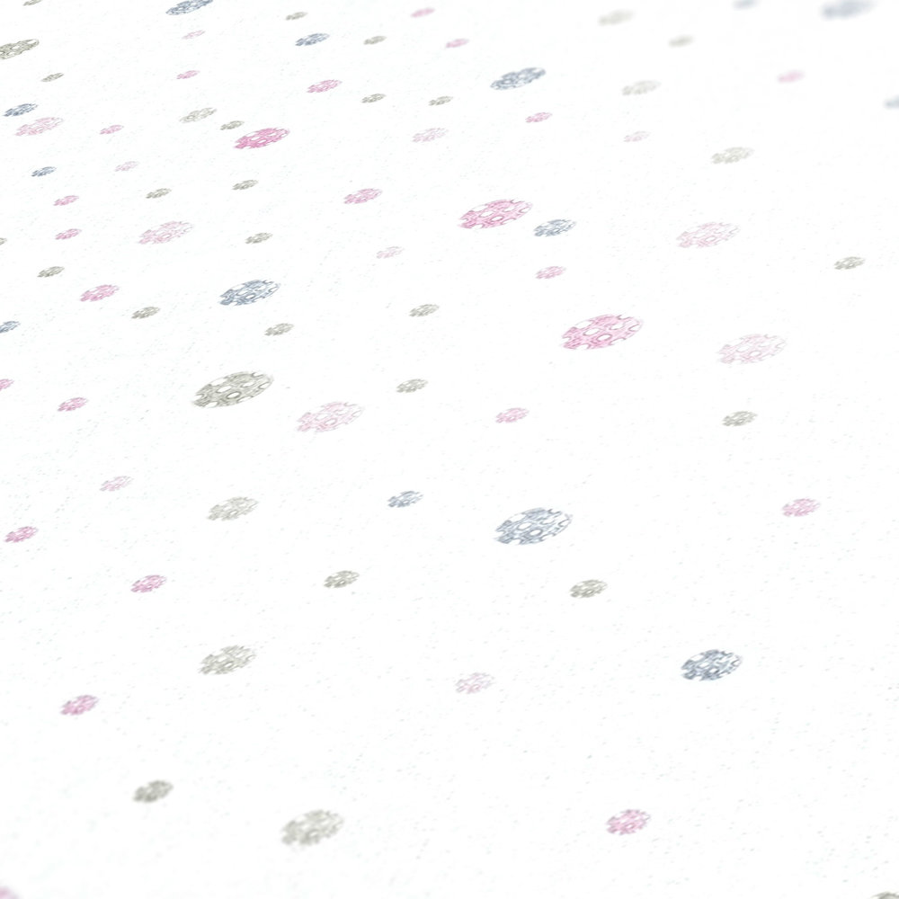             Nursery wallpaper polka dots & dots pattern - Colorful
        