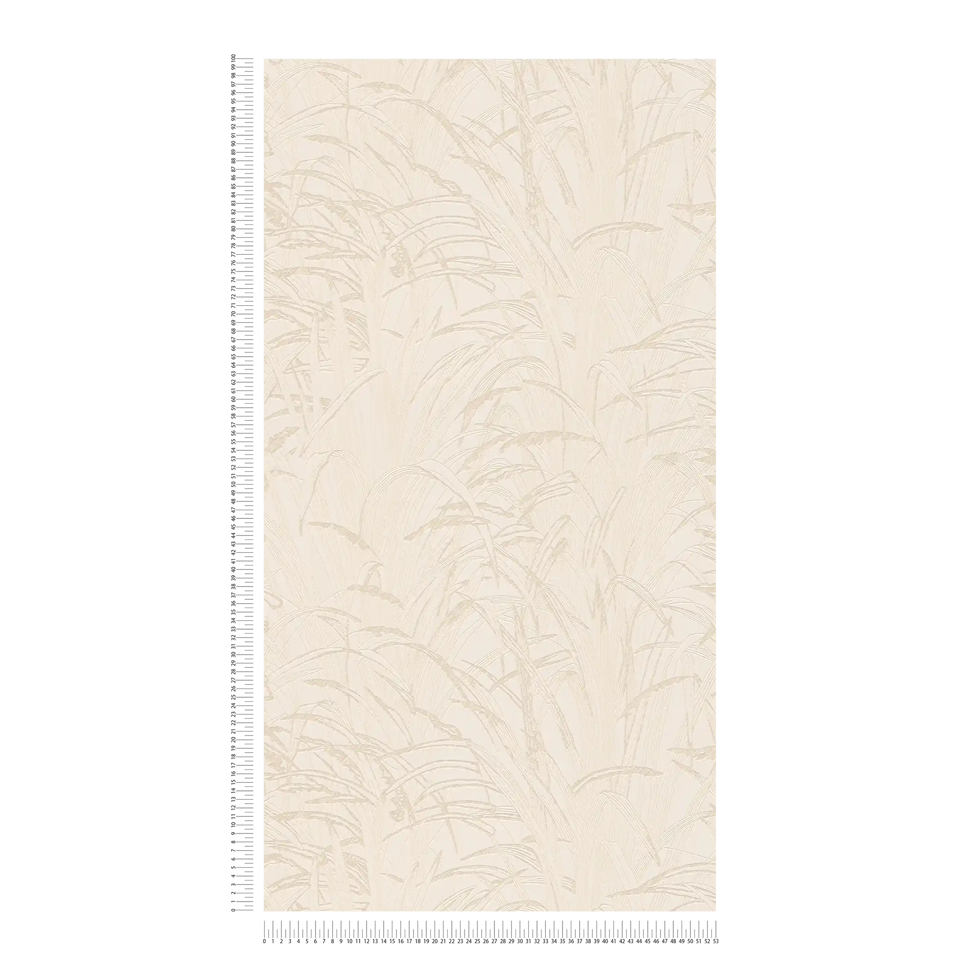             Carta da parati naturale foglie di canna con colore metallico - beige, crema
        