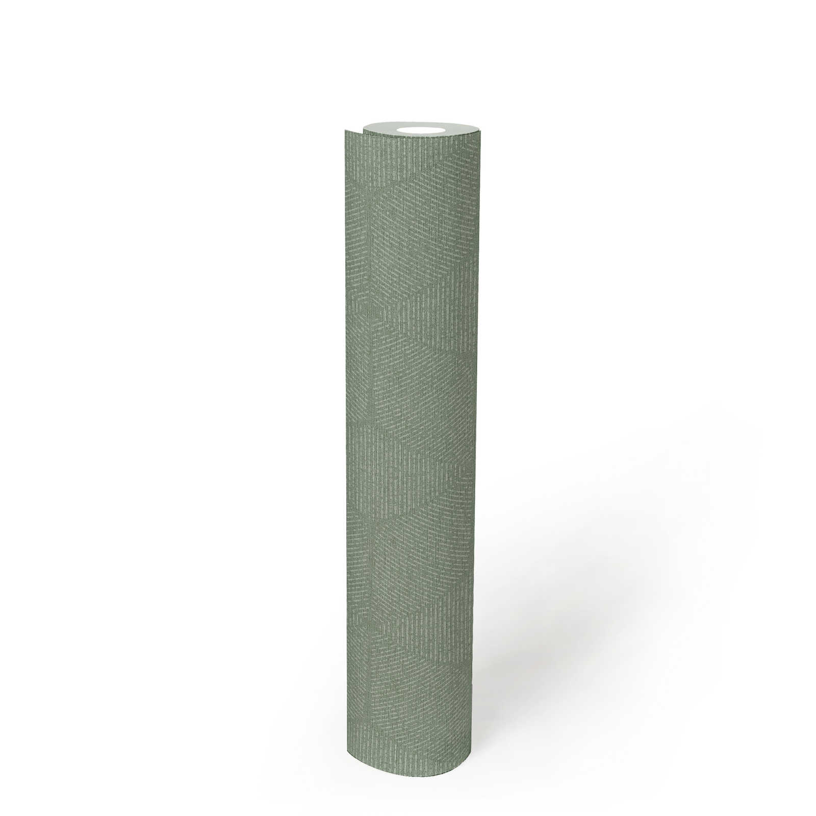             Non-woven wallpaper in floral pattern - green, white
        
