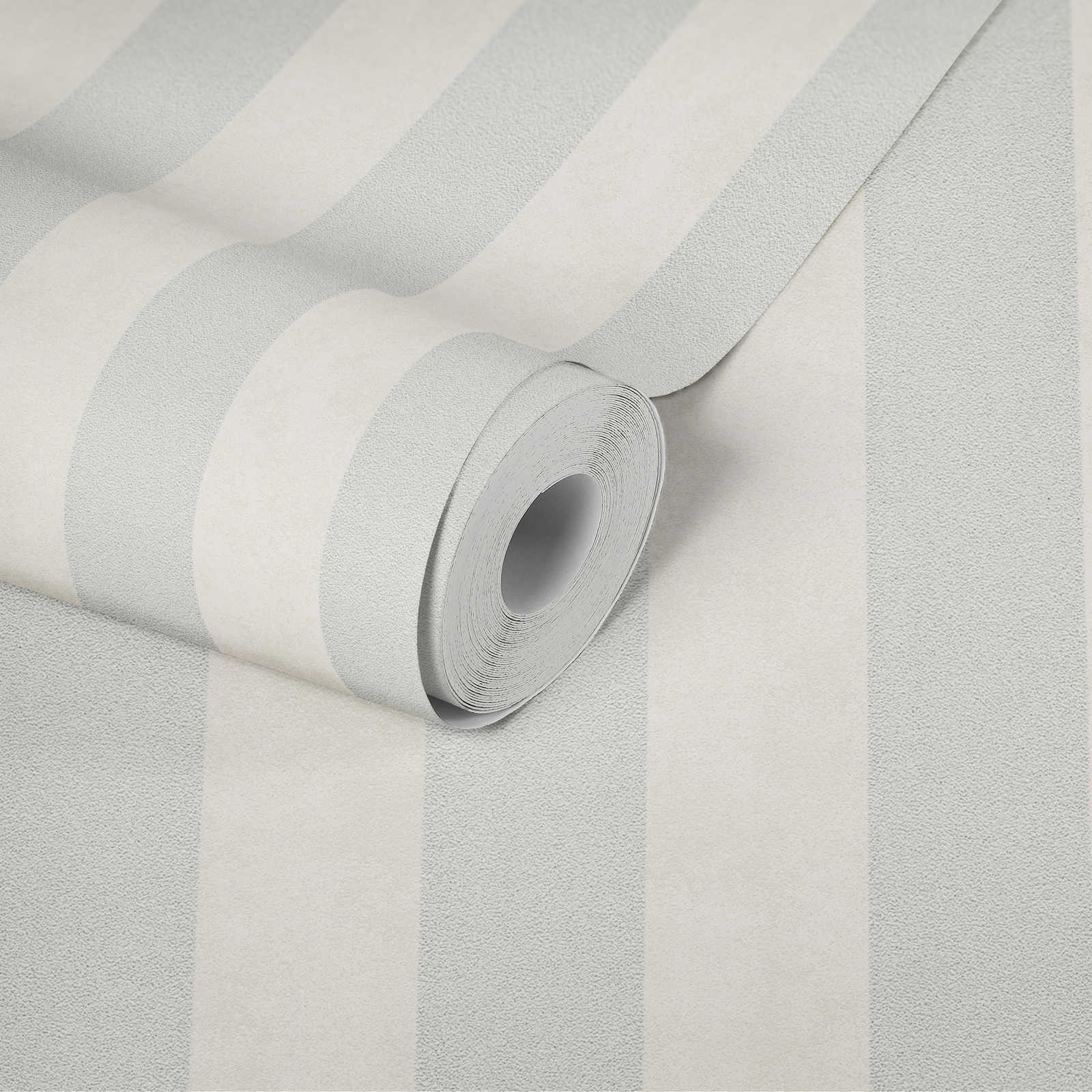             Papier peint à rayures en bloc avec motifs colorés et texturés - argenté, gris, blanc
        