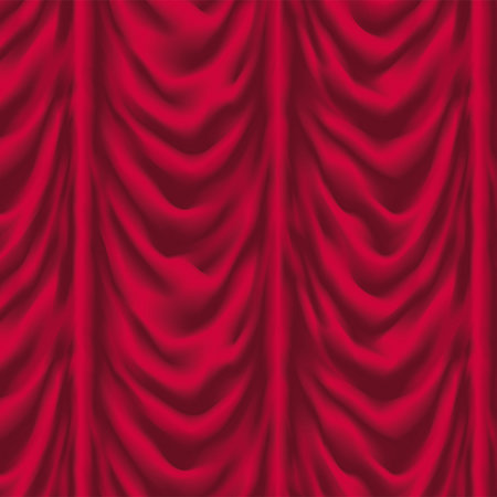        Photo wallpaper red velvet curtain with gathered drapery
    