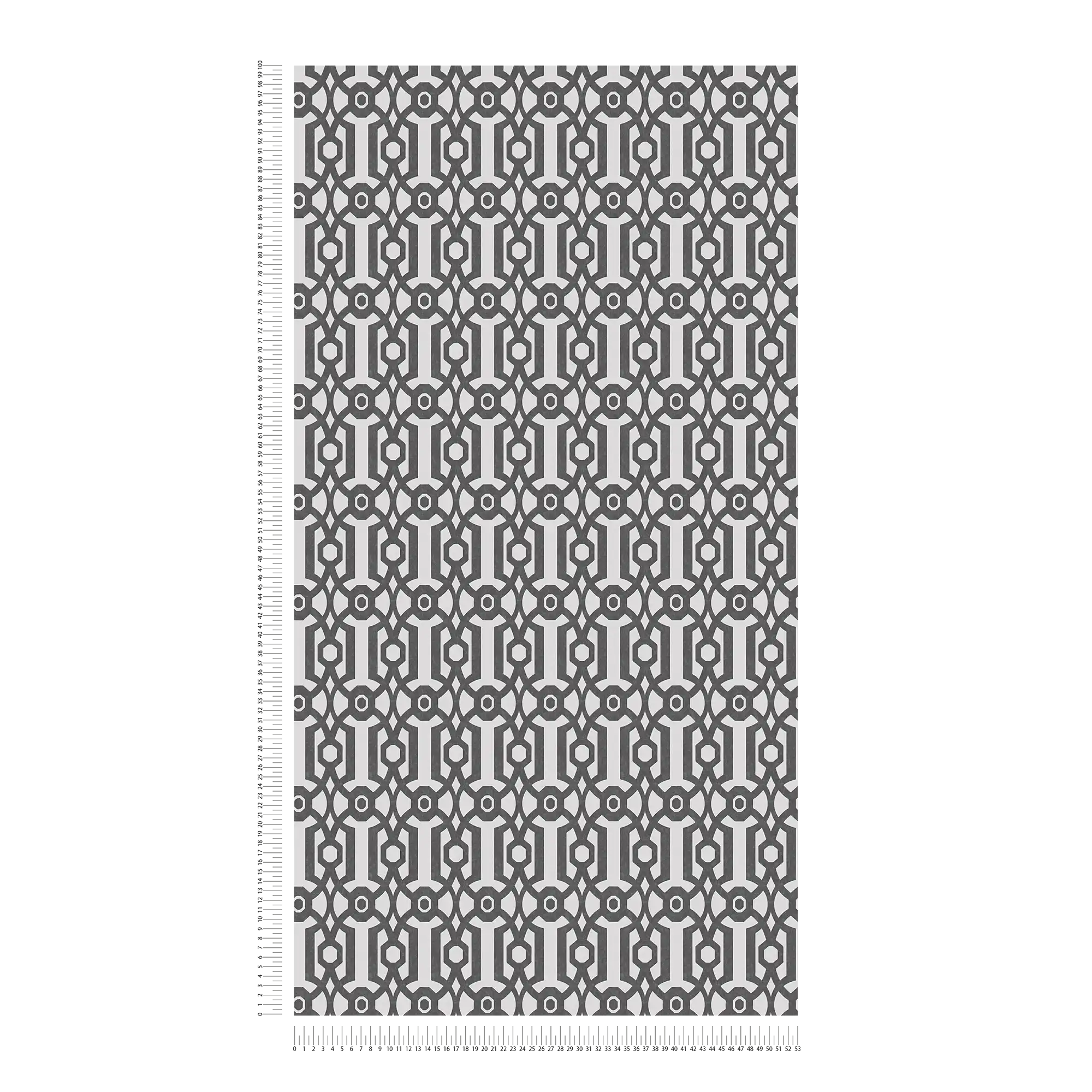             Carta da parati in tessuto non tessuto con motivo grafico moderno - nero, bianco
        