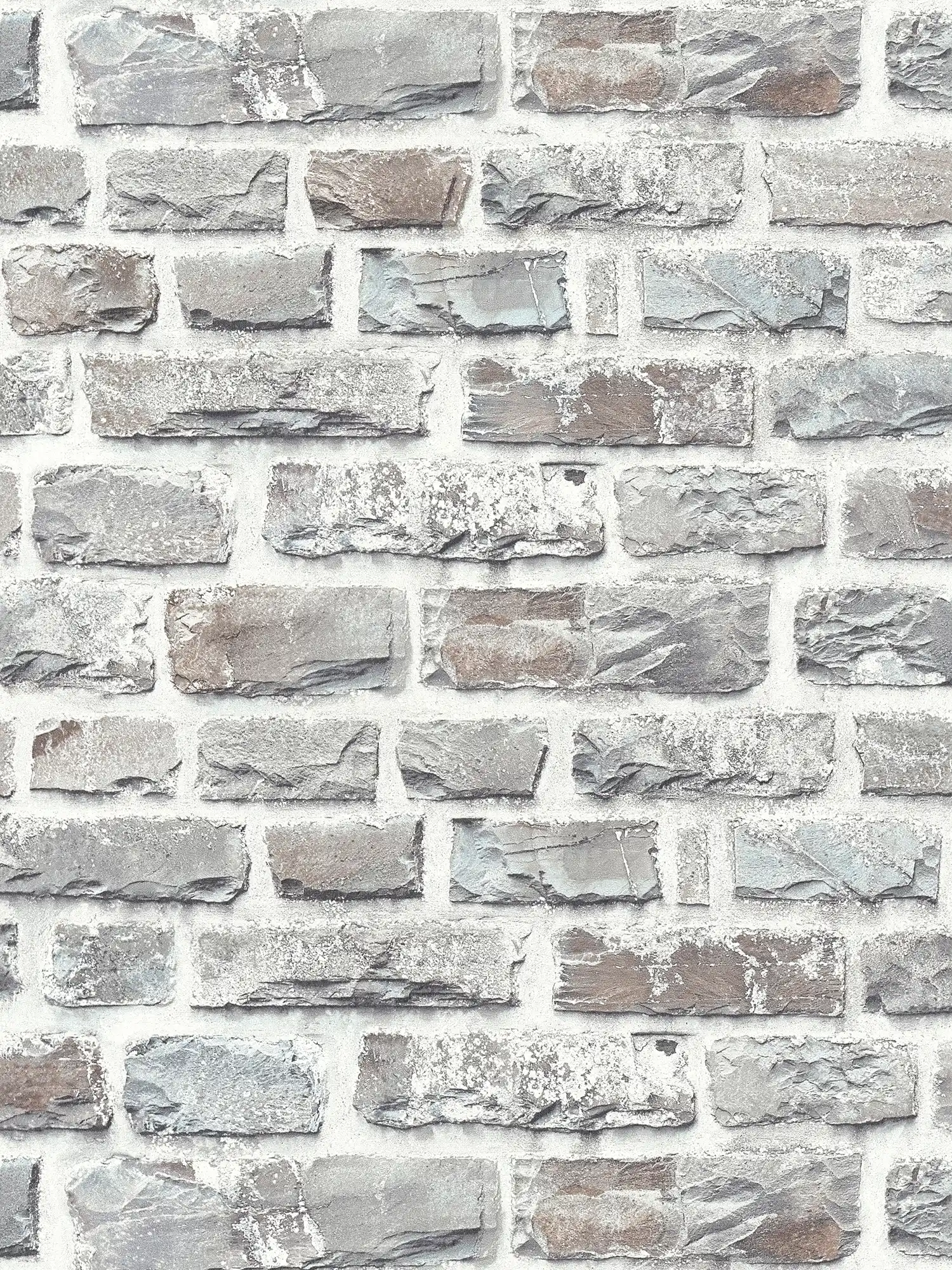         Wallpaper in stone look with quarry stones, natural stone - grey
    