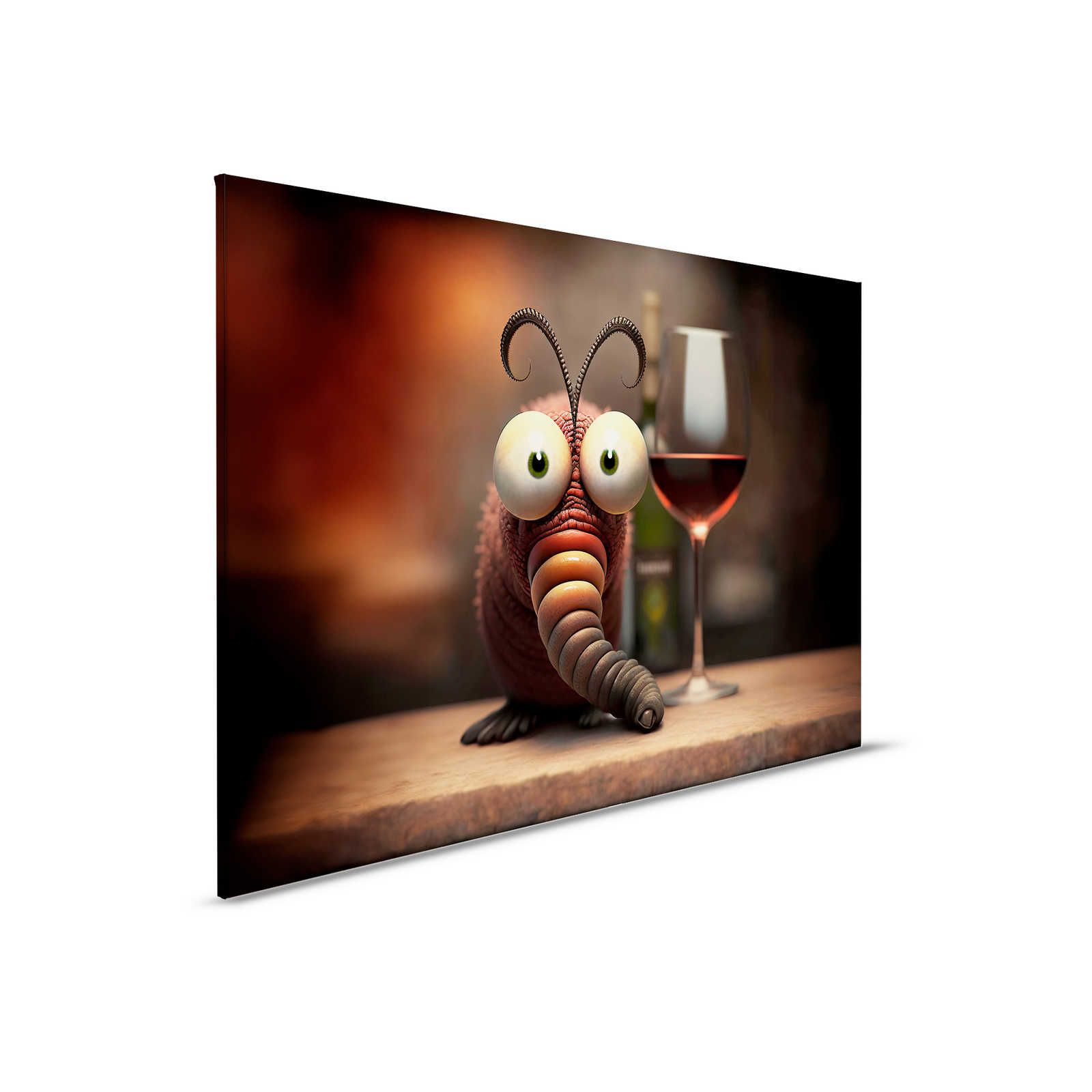 KI Canvas painting »winy worm« - 90 cm x 60 cm
