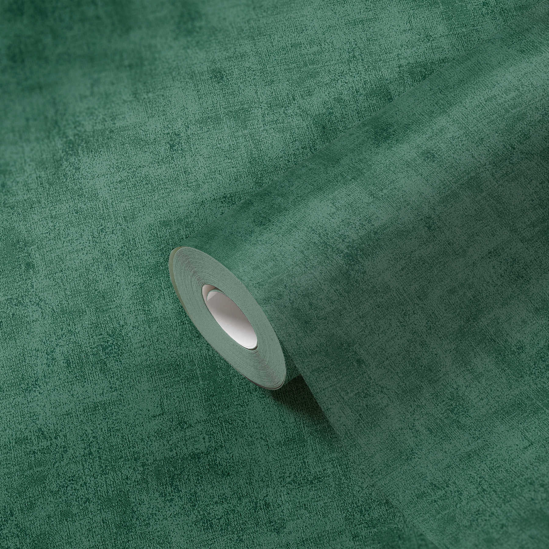             Papel pintado liso con óptica de estructura moteada - verde
        
