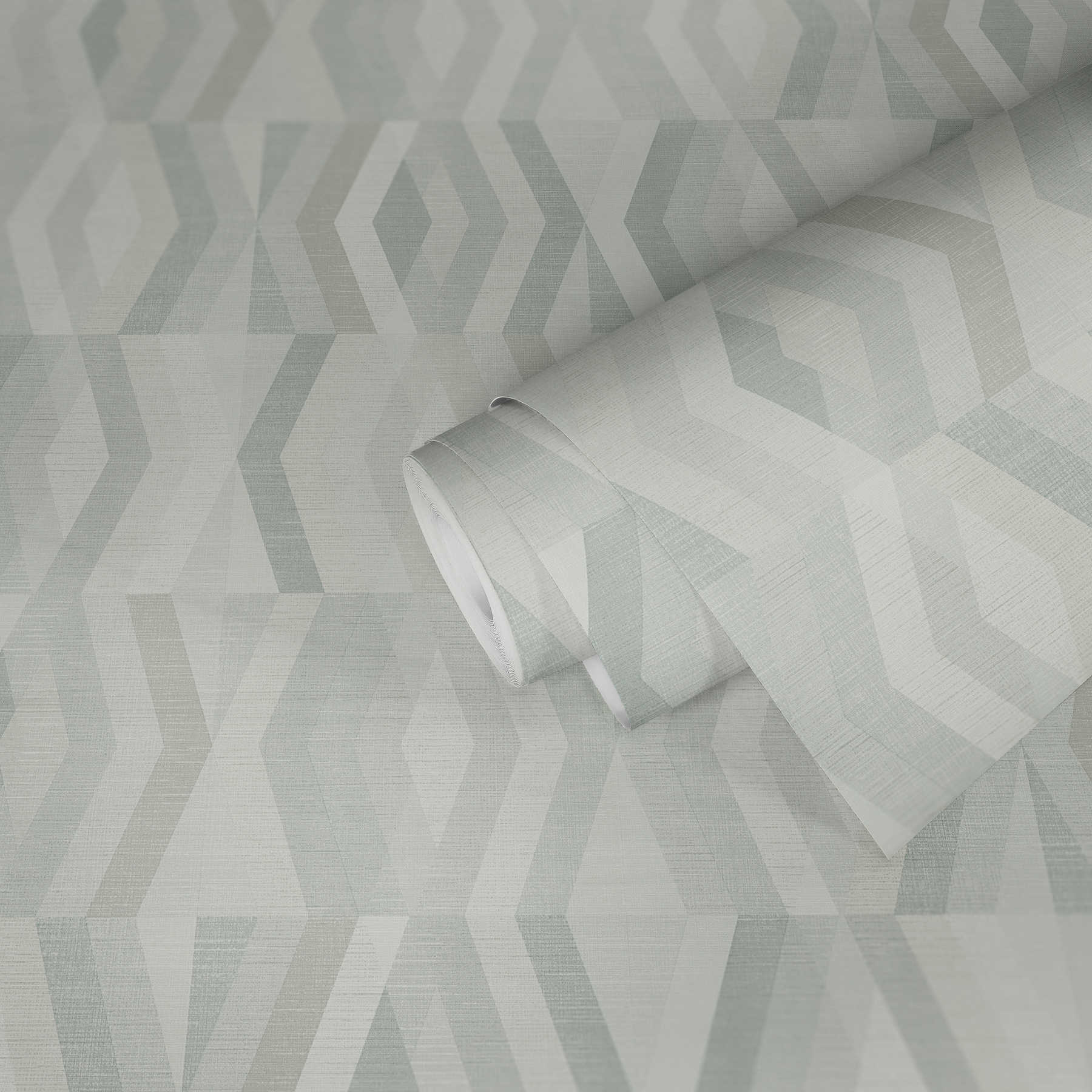             Papier peint style scandinave à motifs géométriques - gris, beige
        