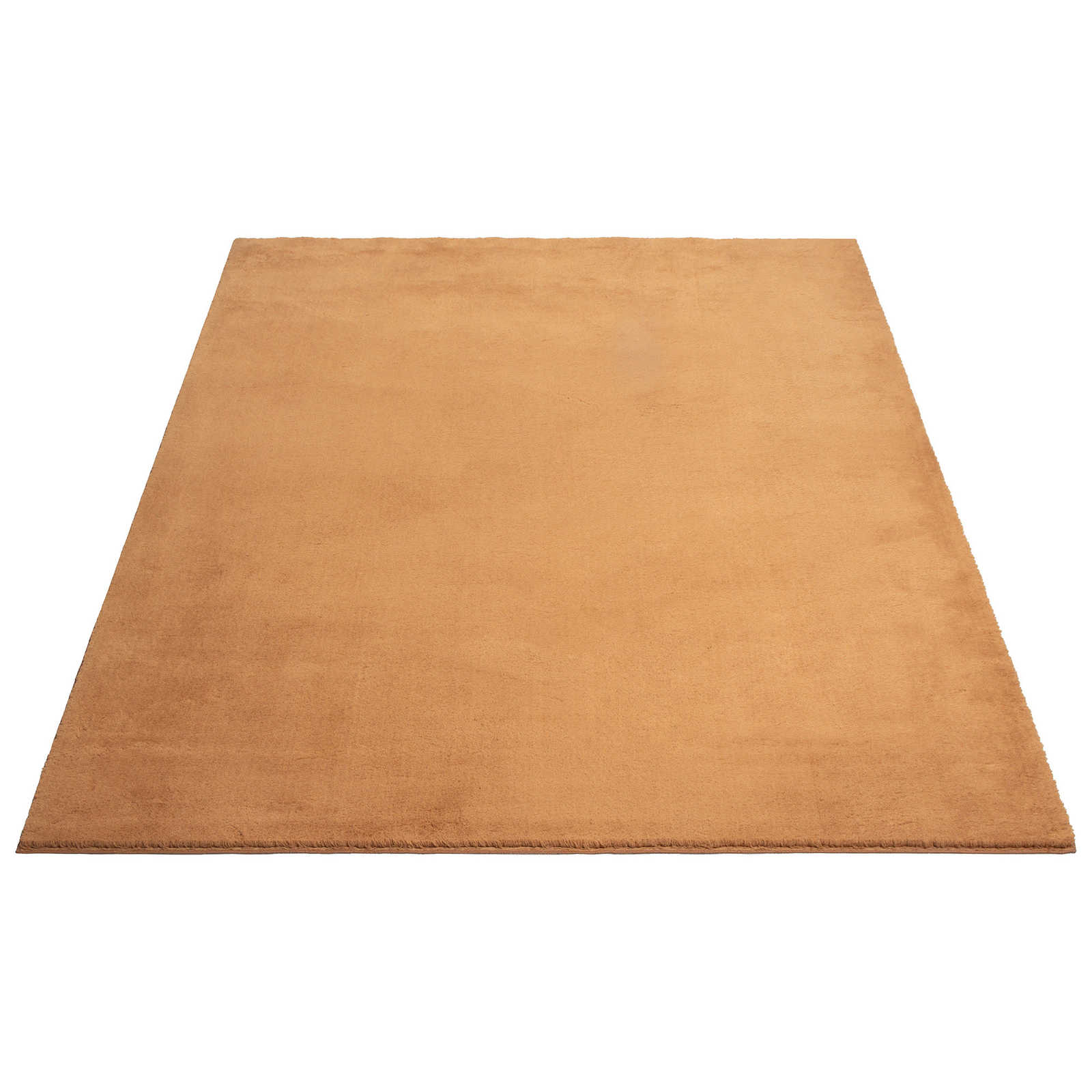 Modern deep pile carpet in terra - 340 x 240 cm
