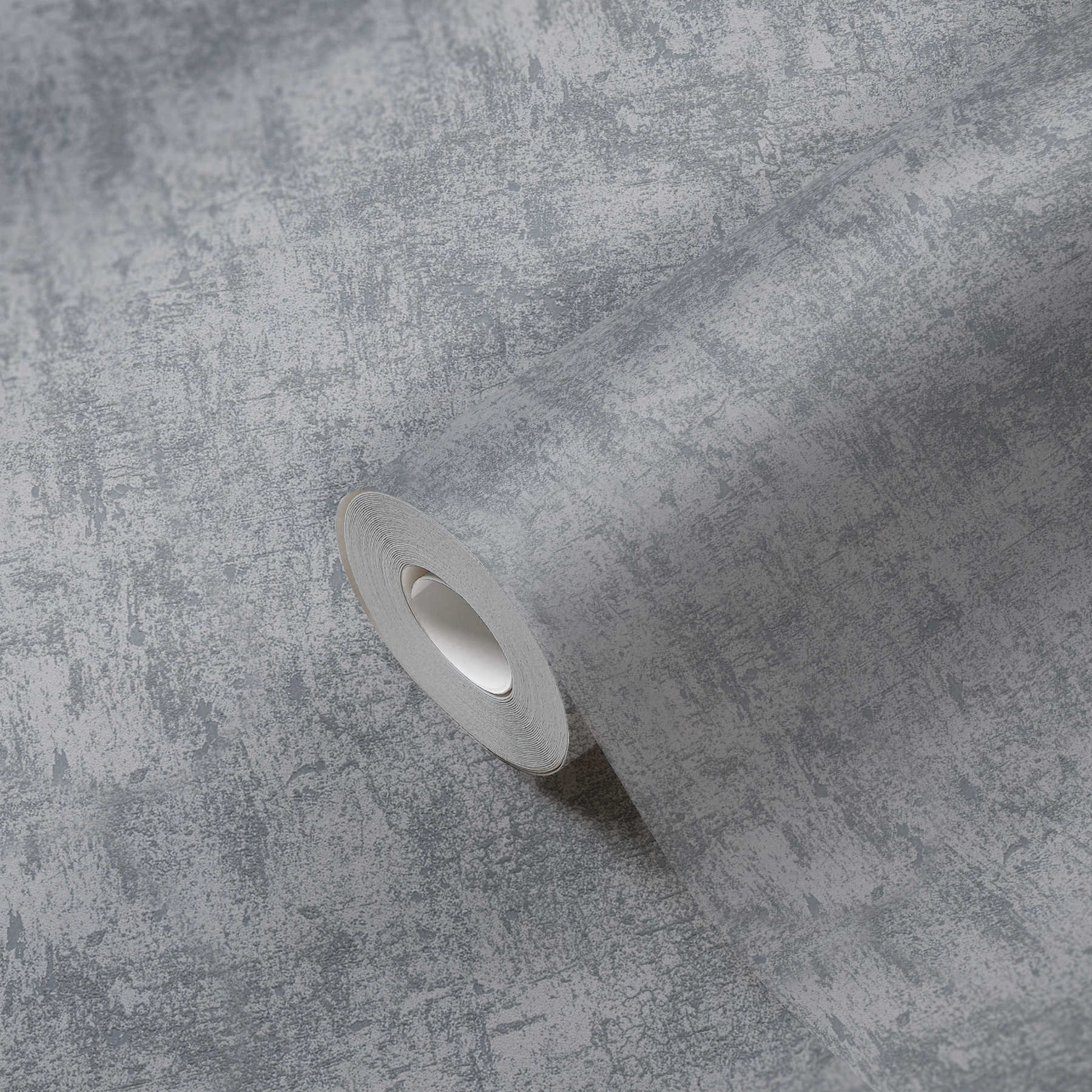             Papel pintado no tejido oscuro con aspecto de hormigón - gris
        