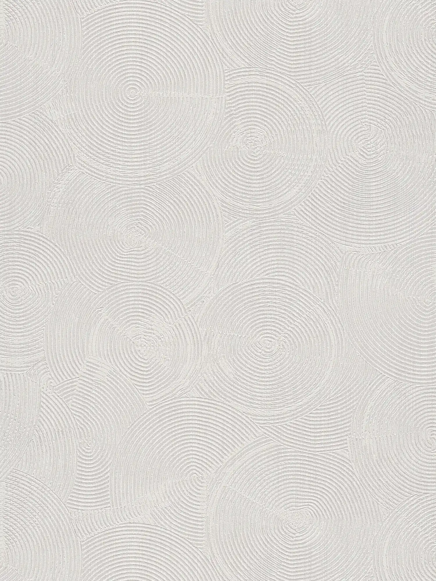 Papier peint à l'aspect plâtreux moderne & accents métalliques - gris, métallique, blanc
