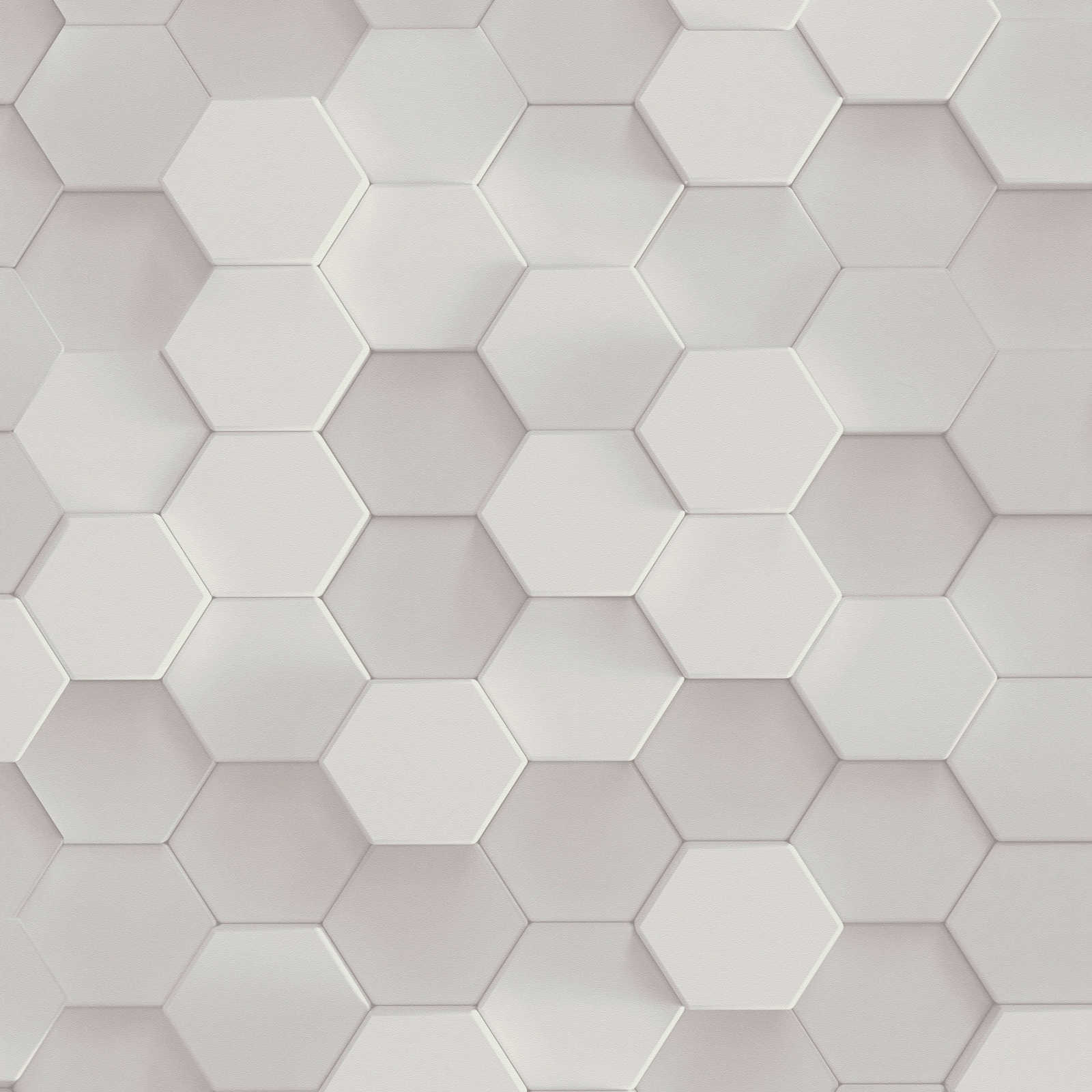         Hexagon 3D wallpaper graphic pattern honeycomb - white
    