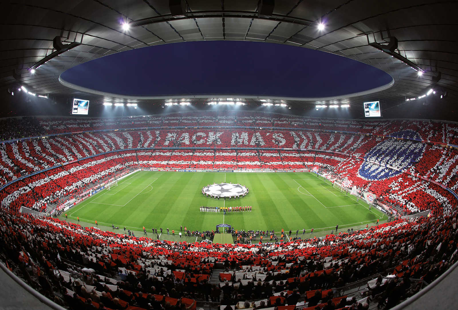         FC Bayern stadium & fan choreography mural
    