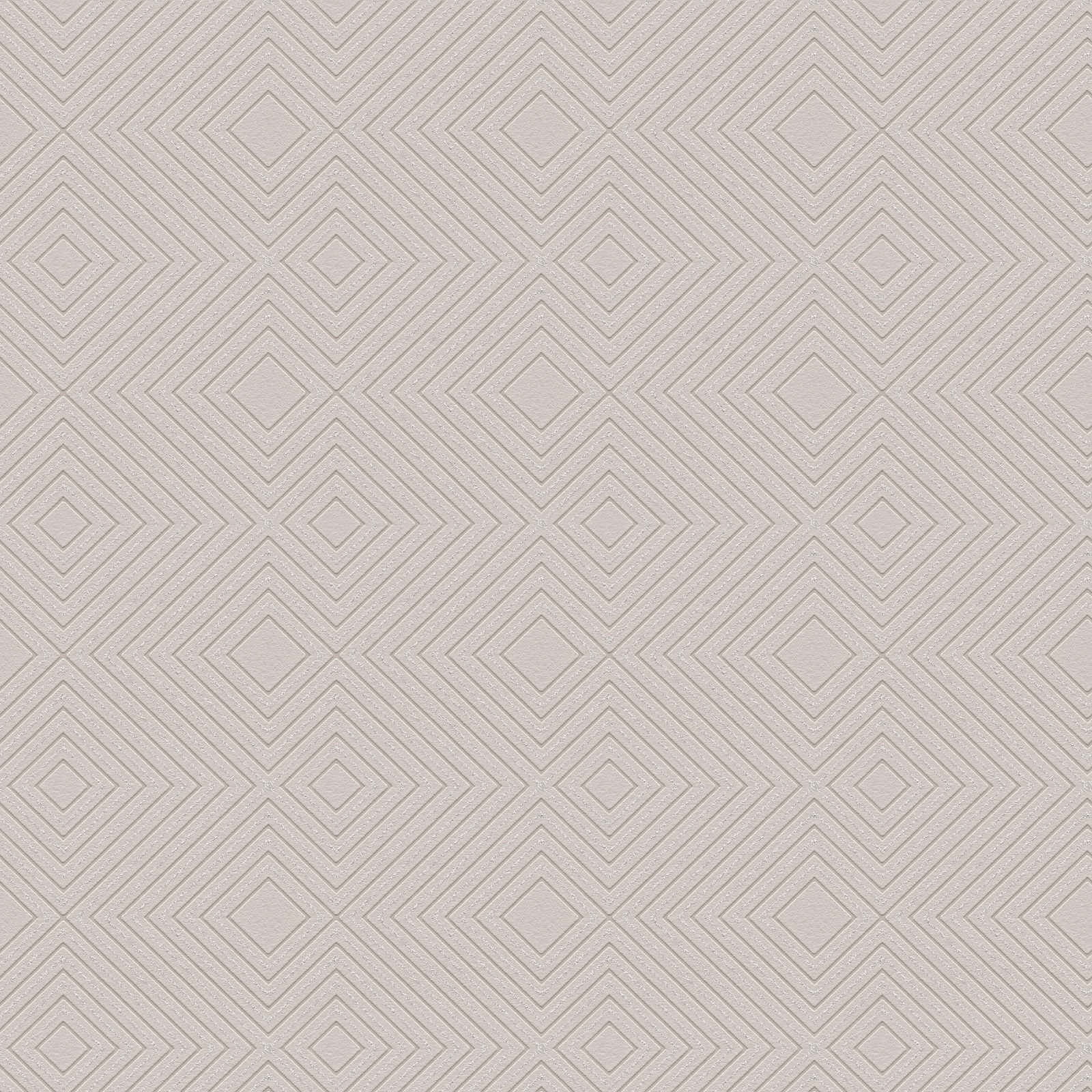 Plain wallpaper geometric pattern & metallic effect - brown
