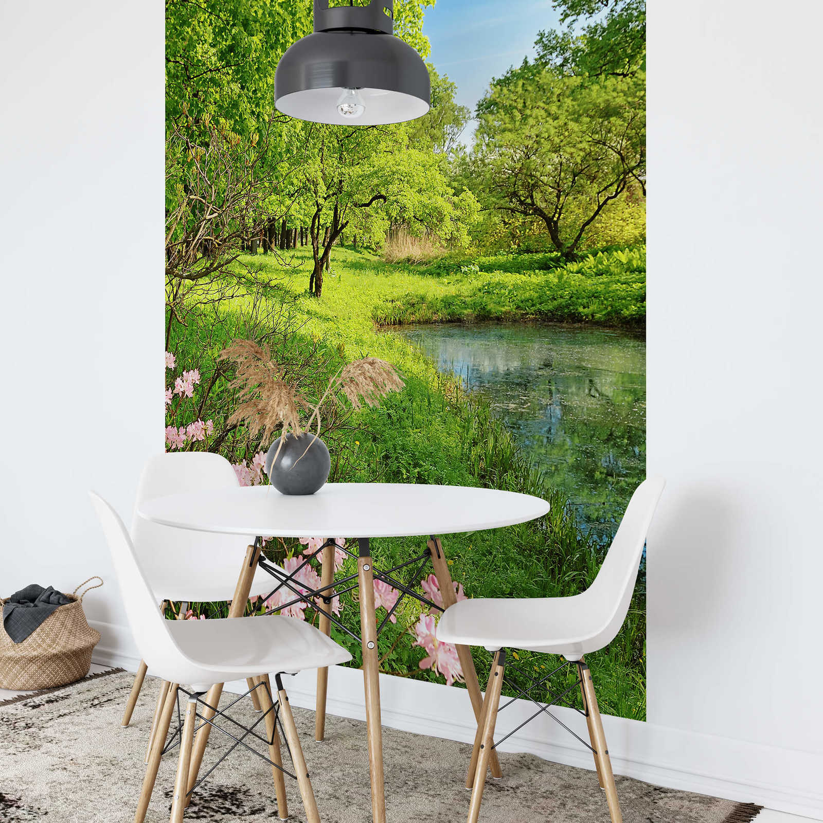             Papel pintado fotográfico de primavera con paisaje de la naturaleza, formato retrato
        