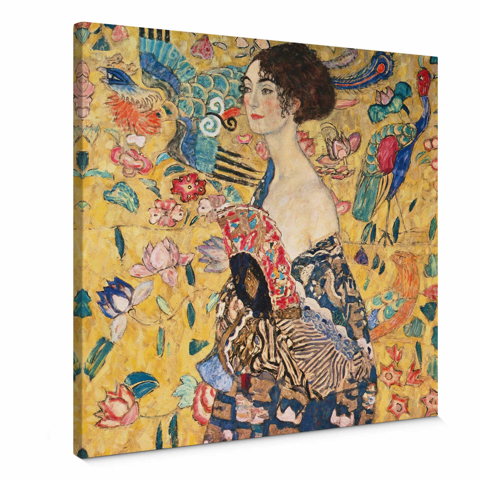         Square canvas print "Lady with fan" by Gustav Klimt
    