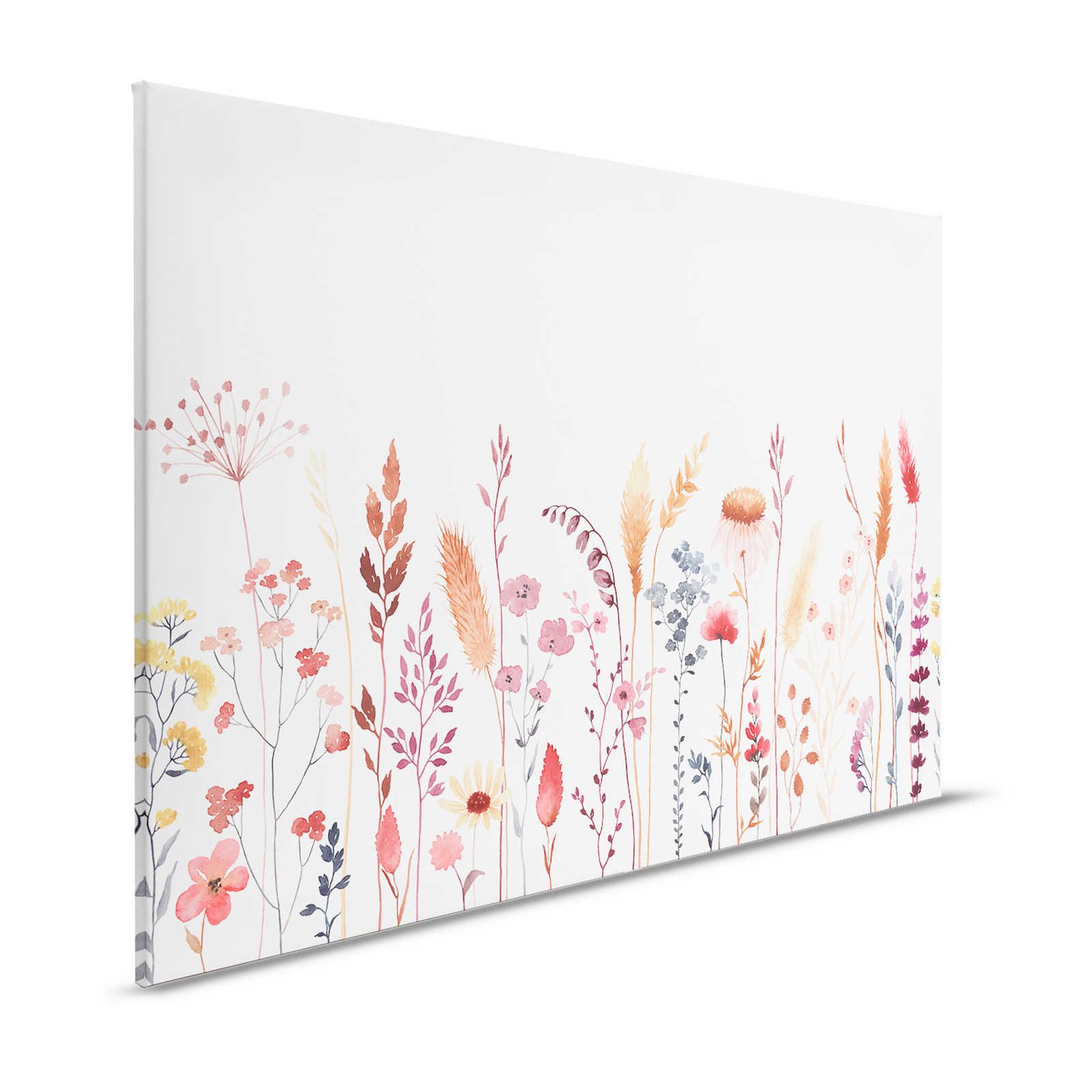 Canvas for children's room with leaves and grasses - 120 cm x 80 cm
