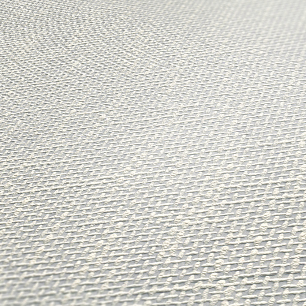             Papel pintado de textura y aspecto textil - blanco
        