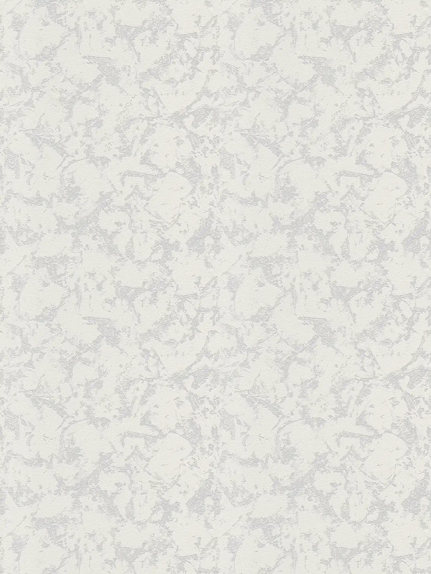 Non-woven wallpaper plaster look with wiped plaster structure - white
