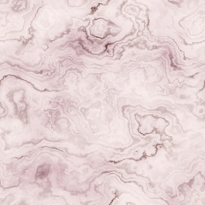 Carrara 3 - Papel pintado elegante efecto mármol - Rosa, Rojo | Liso mate
