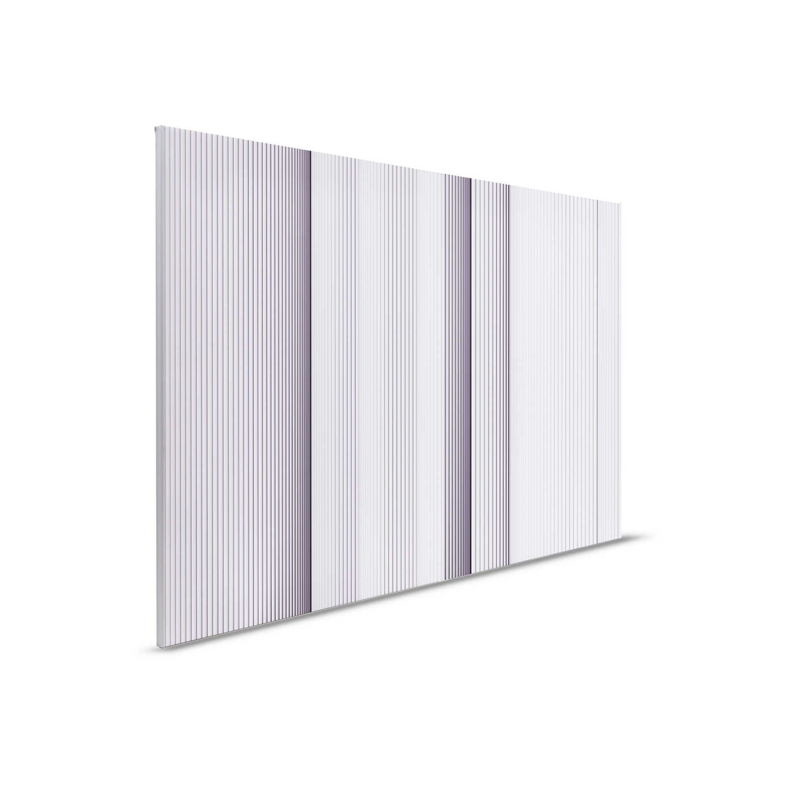         Magic Wall 1 - Stripe Canvas Painting 3D Illusion Effect, Purple & White - 0.90 m x 0.60 m
    